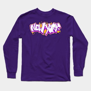 New York horizontal graffiti 1 Long Sleeve T-Shirt